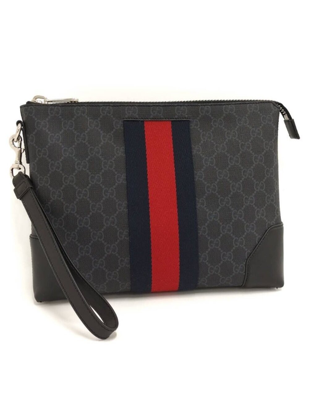 Gucci Sherry Clutch Leather Black